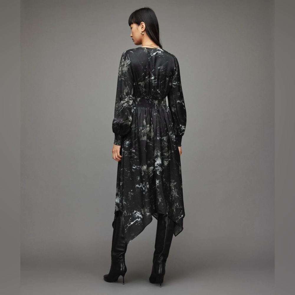 NWT $419 AllSaints Estelle Titania Floral Print Midi Dress - Picture 5 of 8
